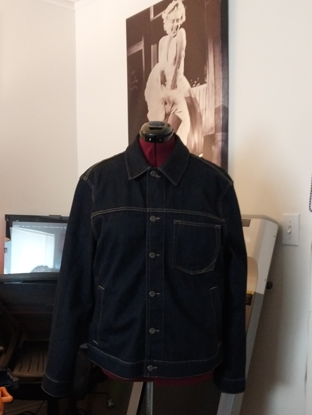 NWT-Banana Republic -Dark Blue Men's Trucker Denim Jacket - XL